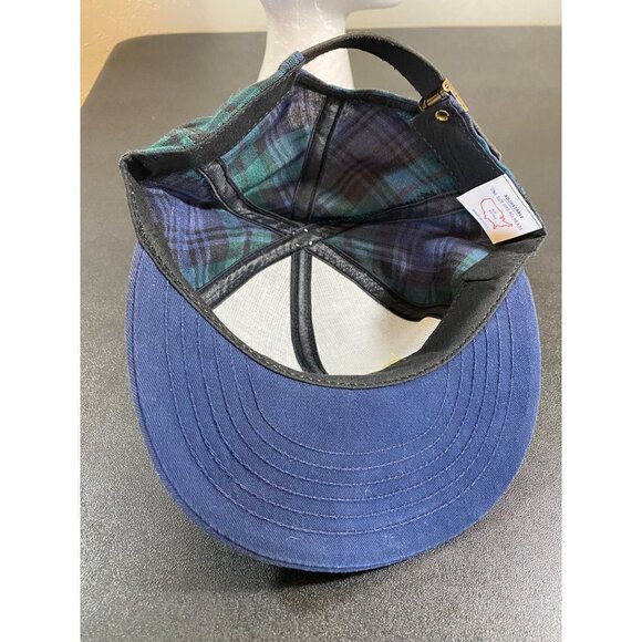 Vintage Southwestern Bell Telephone Cap Hat Blue/Green Plaid USA Trucker Gold - Picture 8 of 8